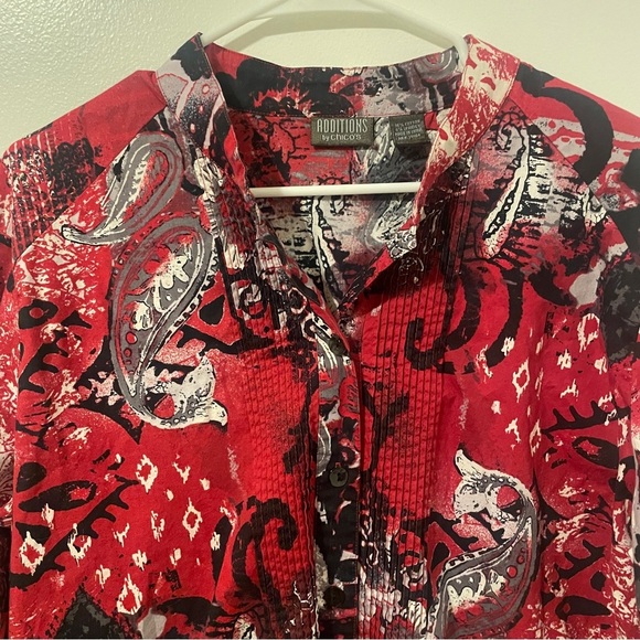 Chicos vibrant colorful button down top - Picture 6 of 14